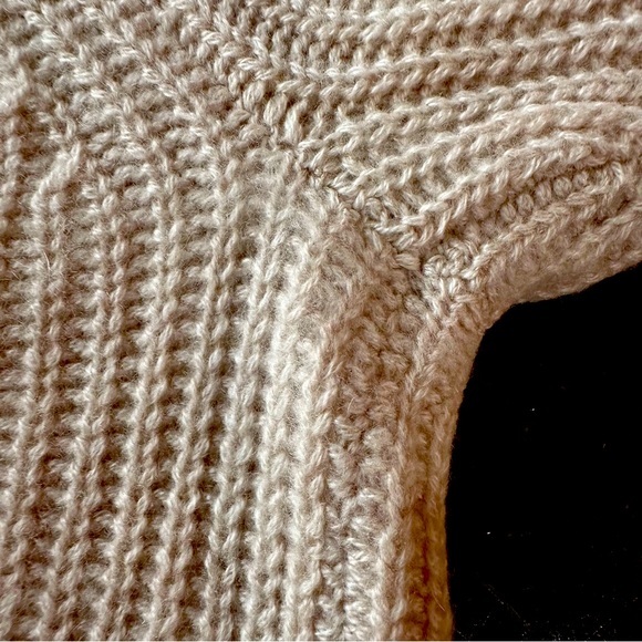 Jenni Kayne Cashmere Fisherman Sweater Oatmeal XXL - Picture 15 of 16